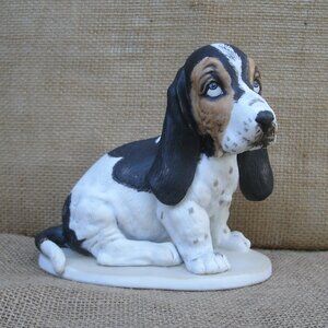 Vintage Homco Masterpiece Porcelain Basset Hound Figurine